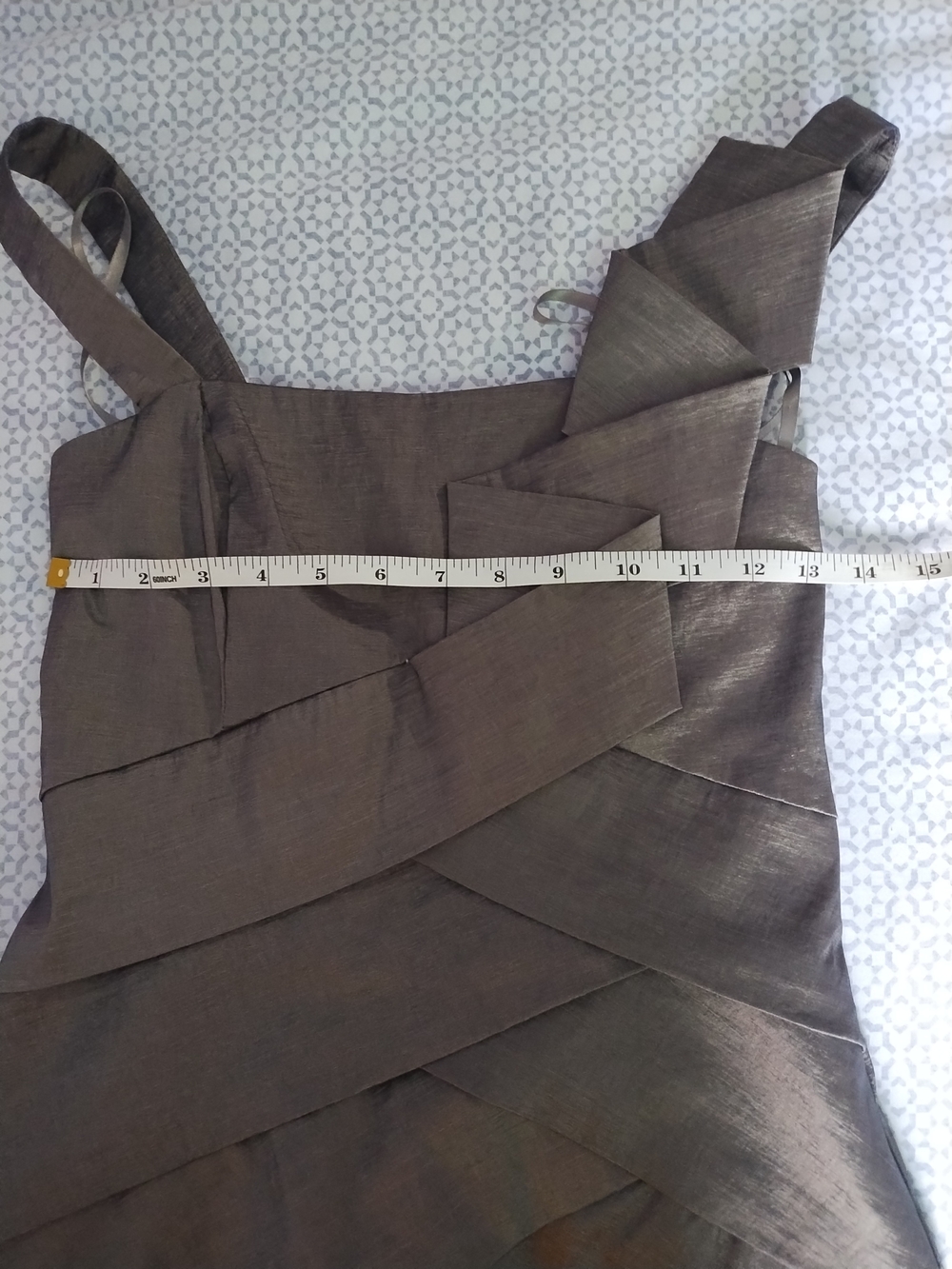 Cache Bronze-Brown One-Shoulder Cocktail Dress - Picture 7 of 9